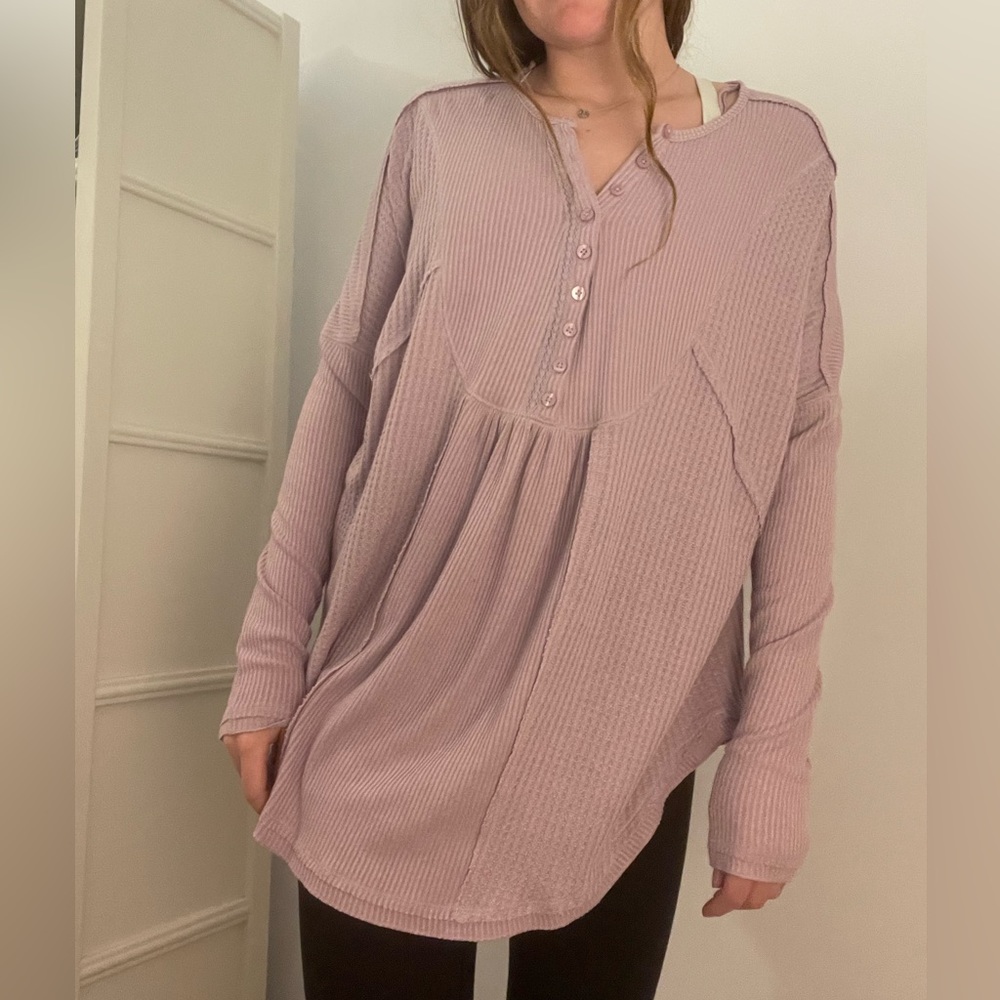 Free people purple long sleeve